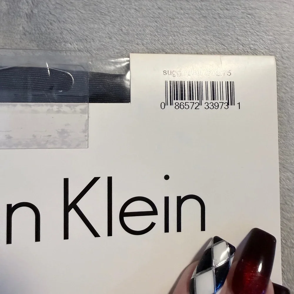 Calvin Klein Silken Sheer Control Top Pantyhose Sz 2 Off Black NIP
